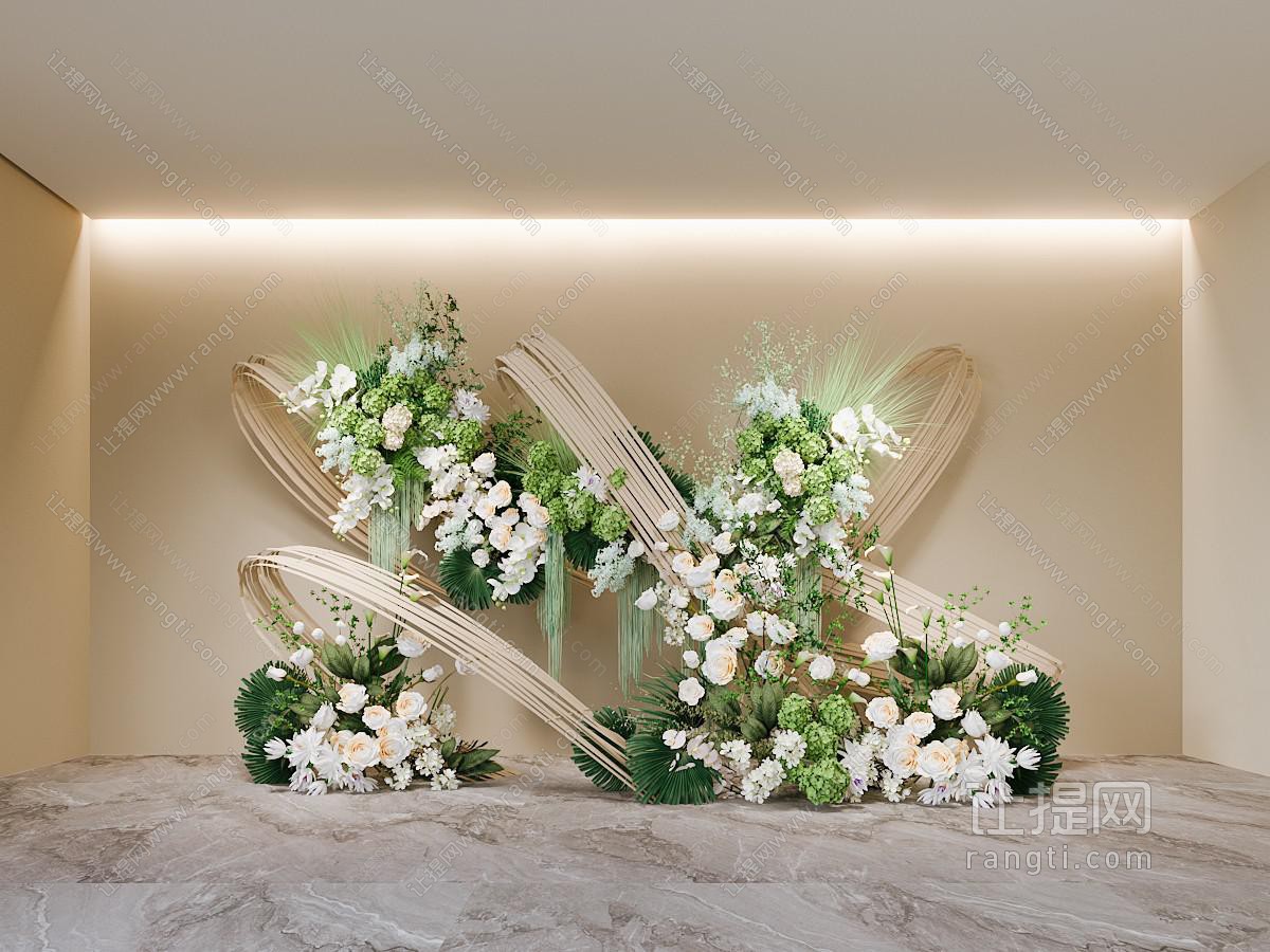 植物堆 婚庆花艺美陈 绣球绿植