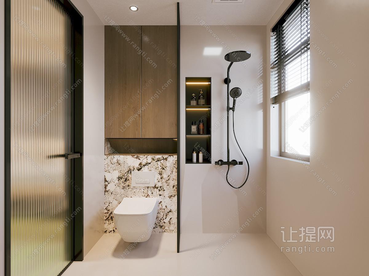 现代卫浴间 洗手间
