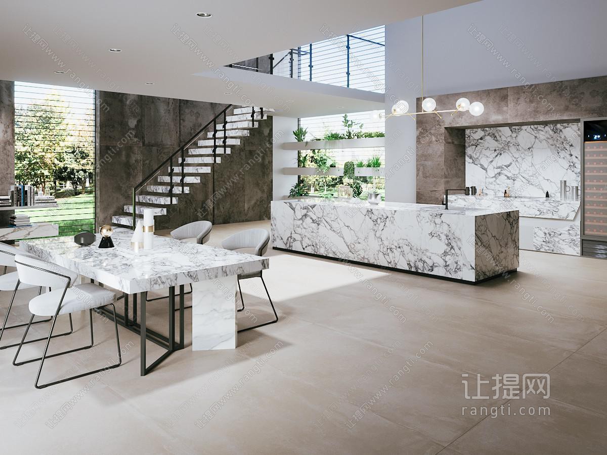 开放式厨房 中岛橱柜