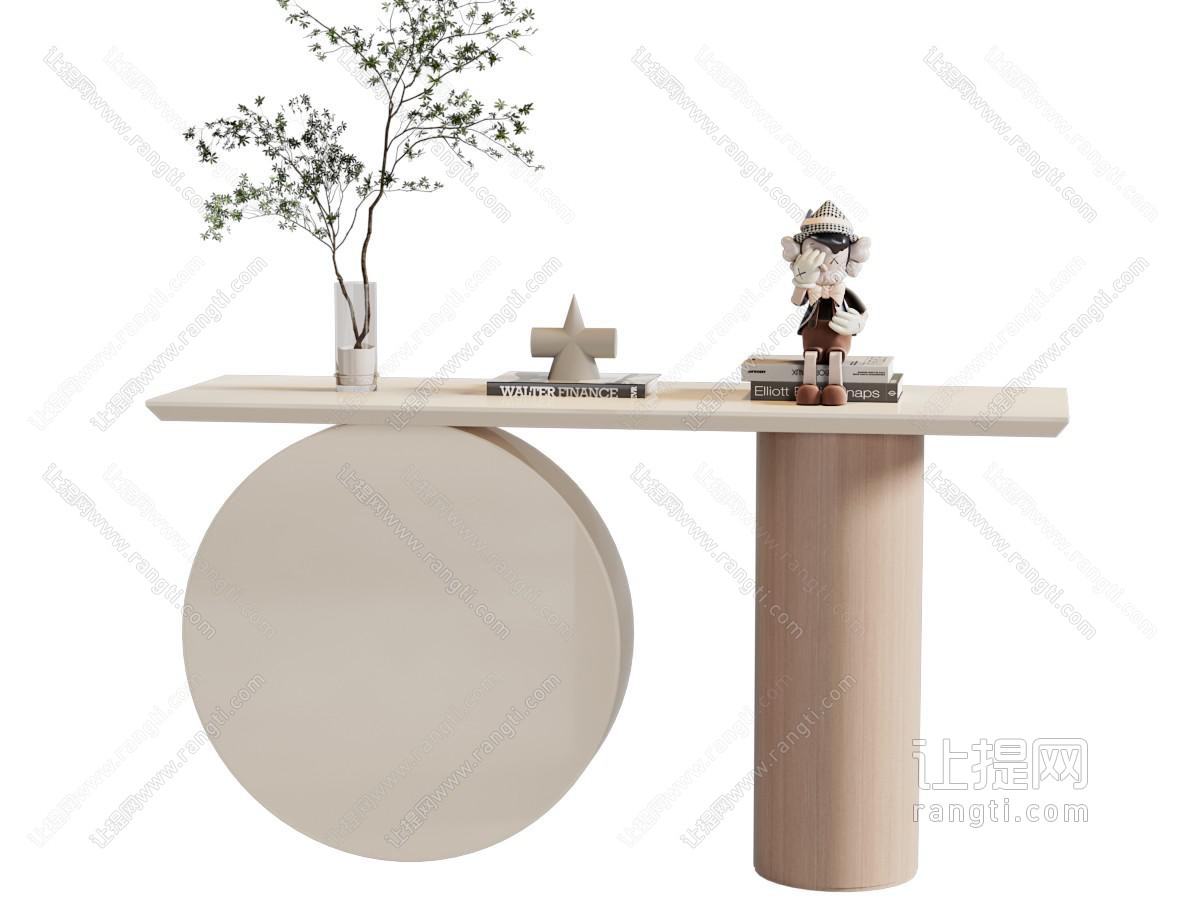 现代奶油风端景台
