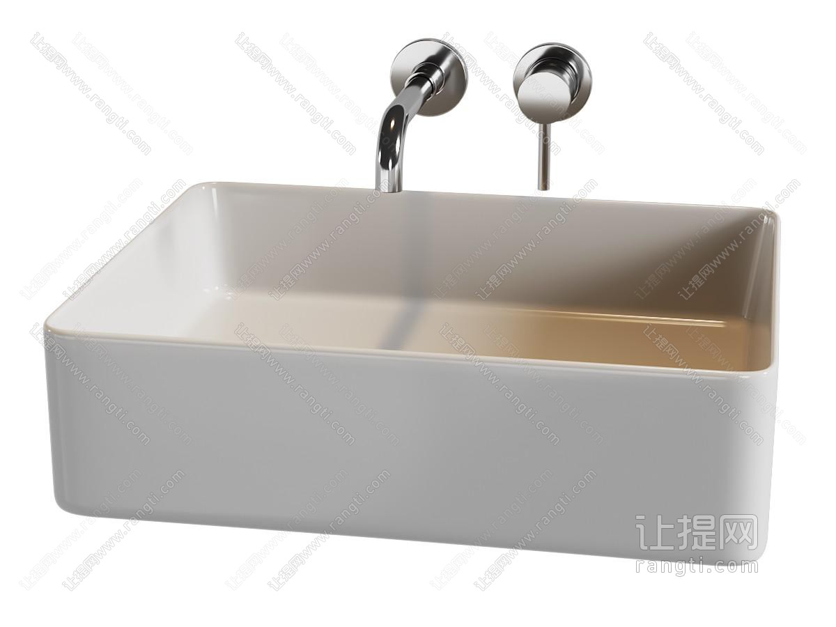 现代陶瓷洗手盆 水龙头