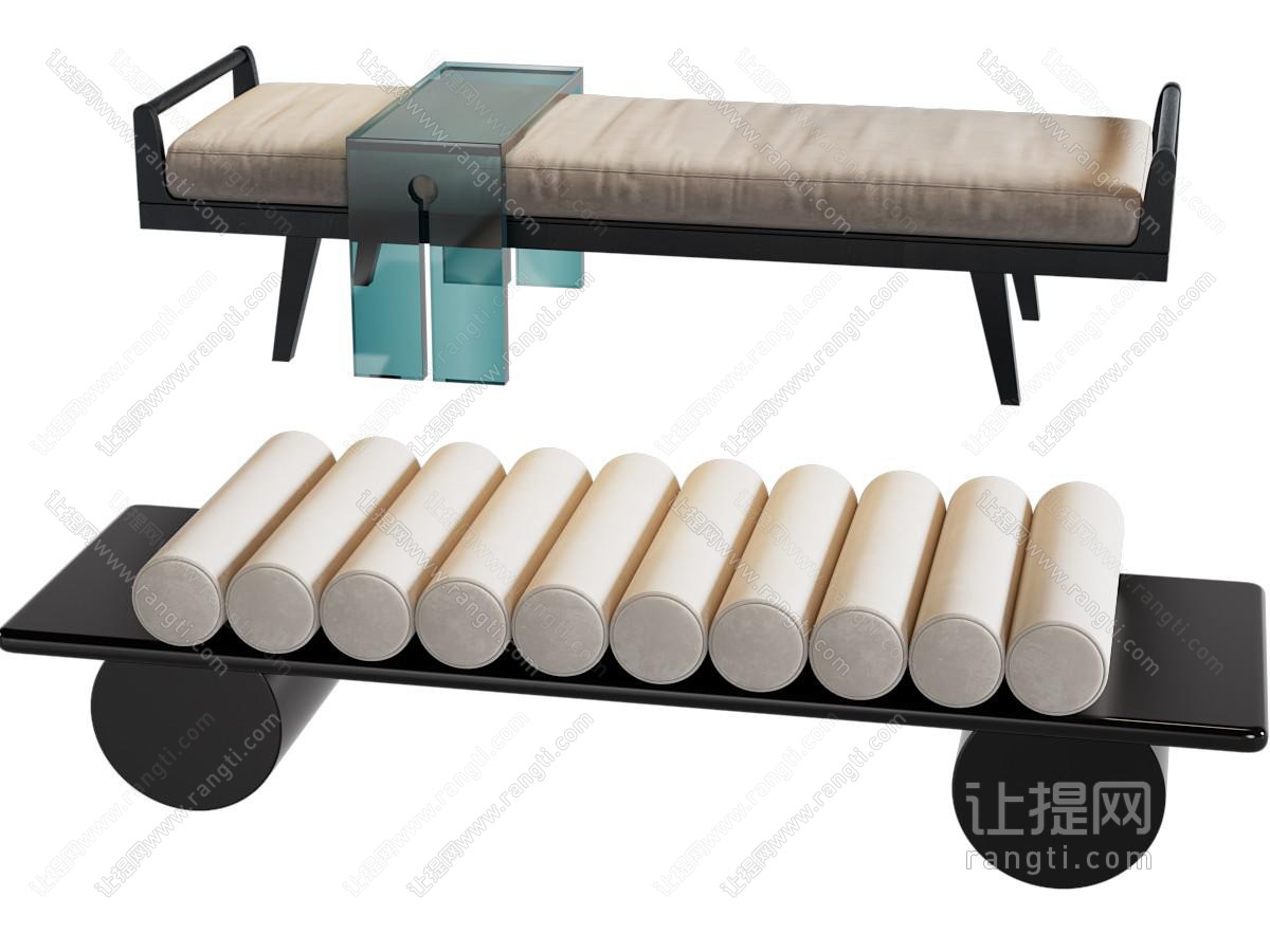 现代换鞋凳 条凳
