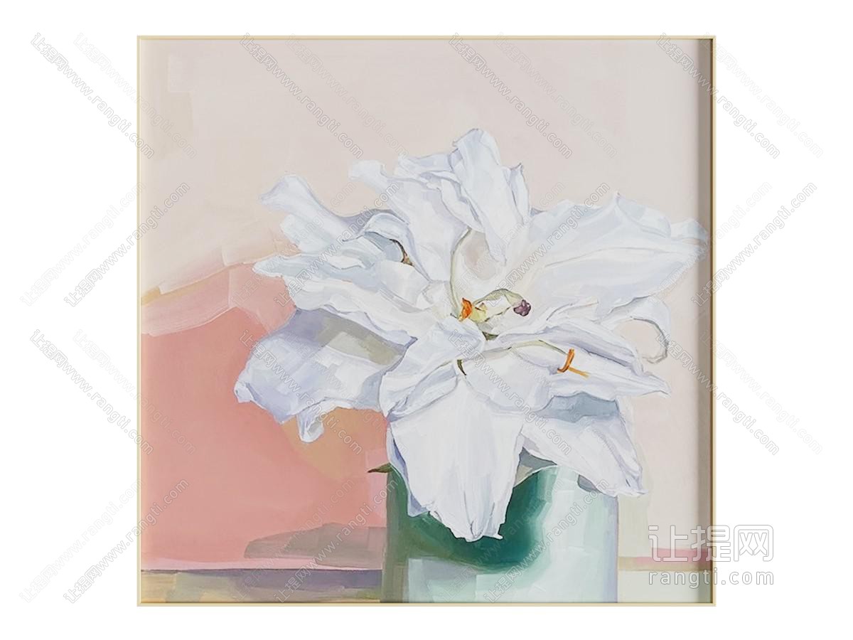 现代水粉画 花卉装饰挂画