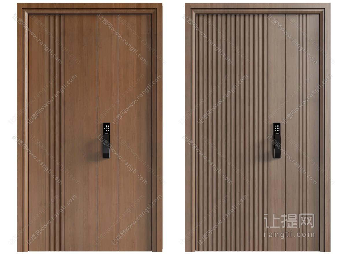现代密码锁子母门 入户门