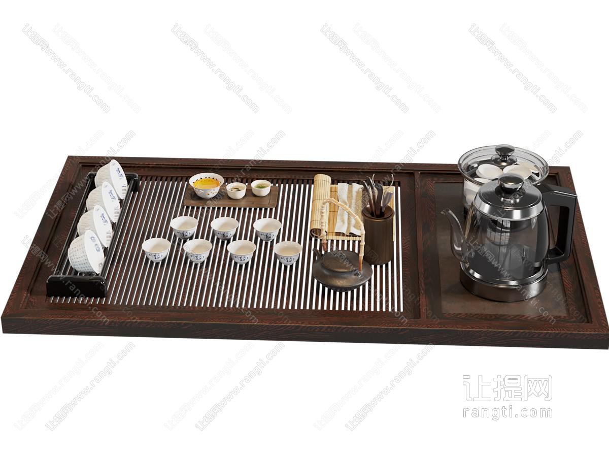 现代茶盘 茶具杯子