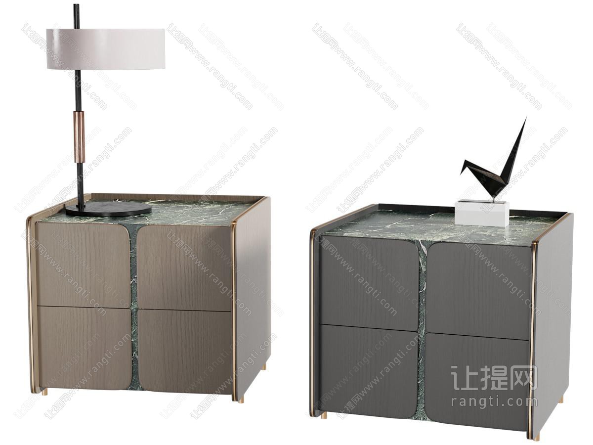 现代床头柜