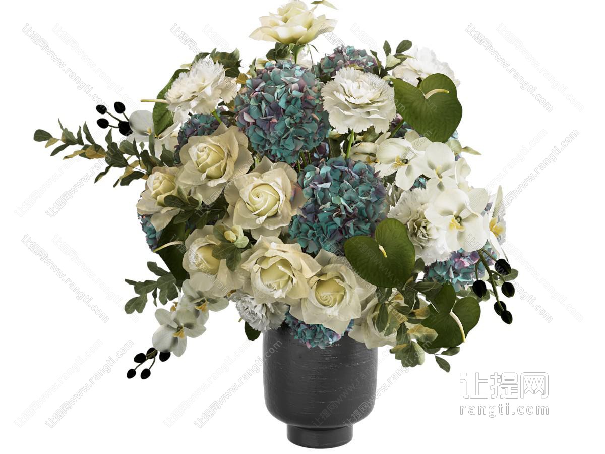 现代法式花艺 鲜花花卉 艺术插花 桌面花艺摆件 茶几装
