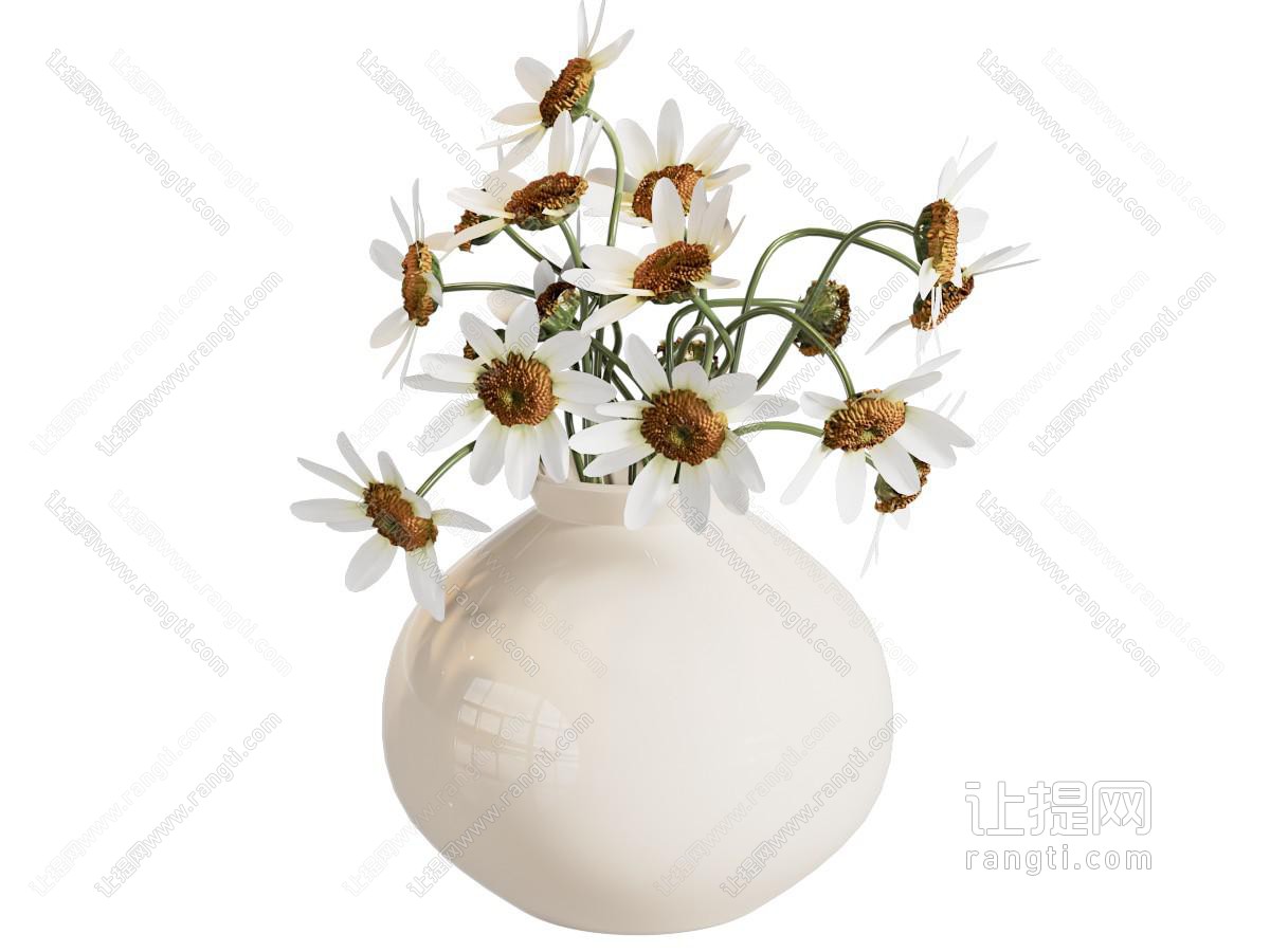 现代奶油花瓶