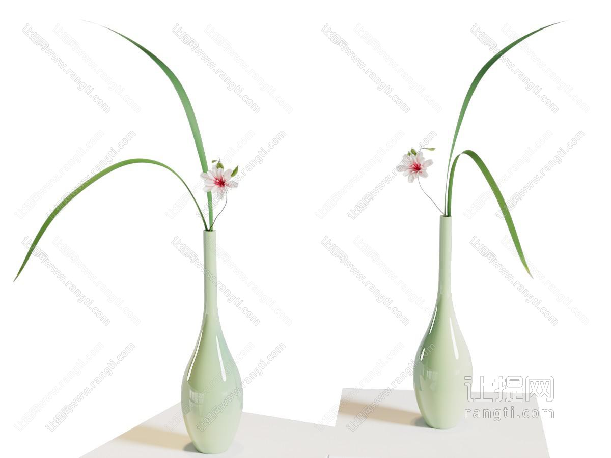 新中式插花 花瓶摆件 日式插花 花艺 小原流