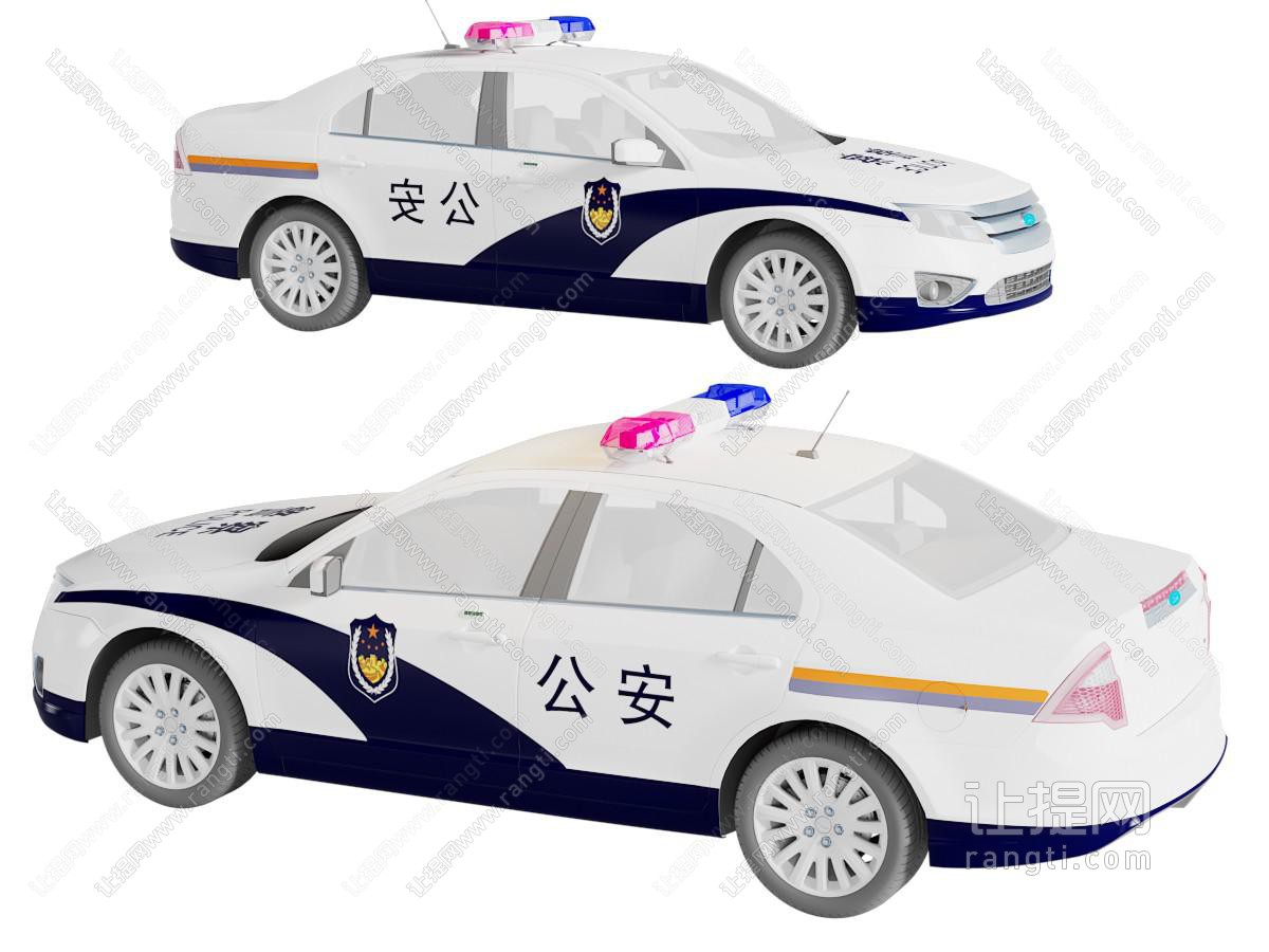 现代警车 汽车 轿车