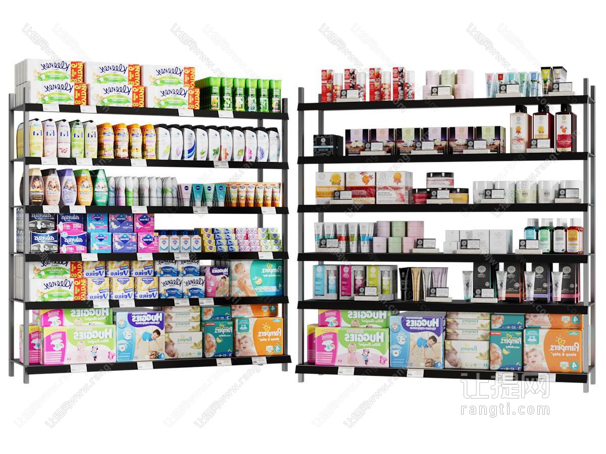 美妆日用品陈列货架