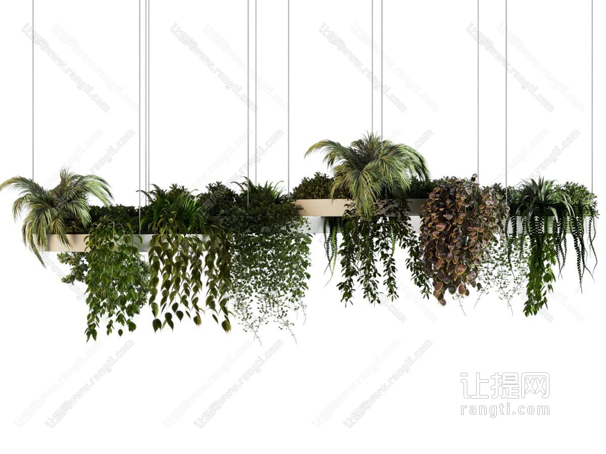现代吊灯 现代吊篮绿植 植物吊灯 办公吊灯