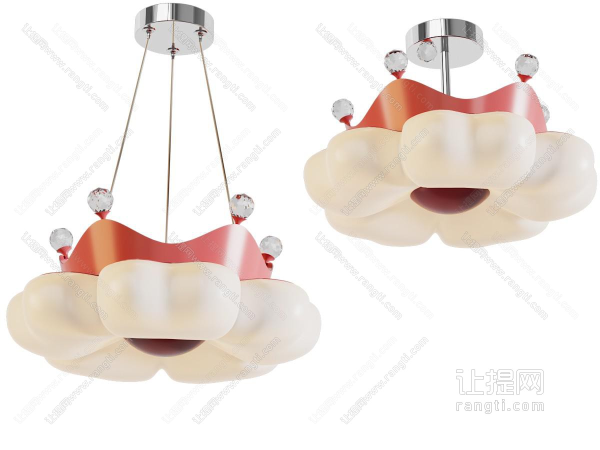 中古奶油吊灯 灯具组合
