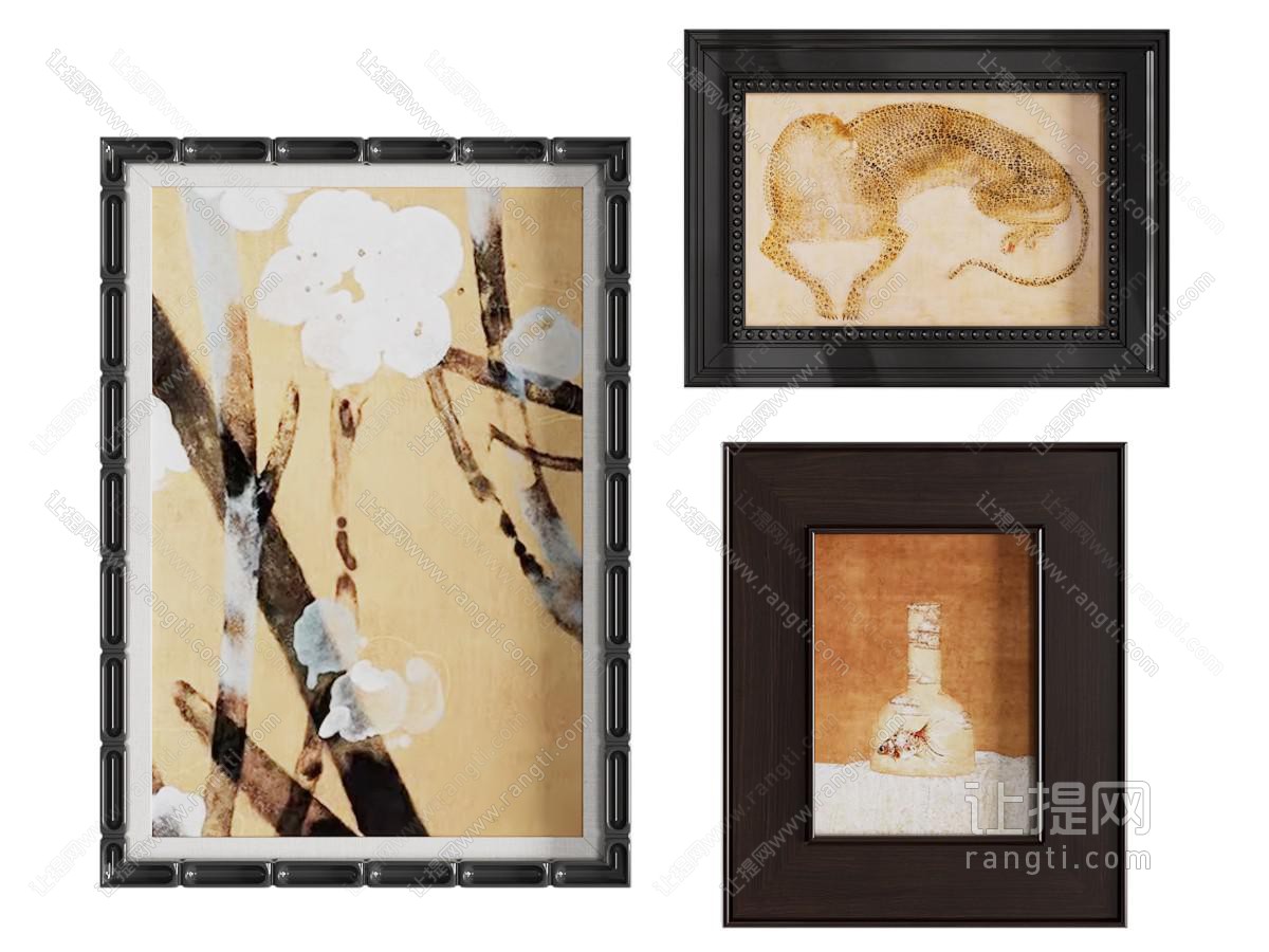 现代中古组合画