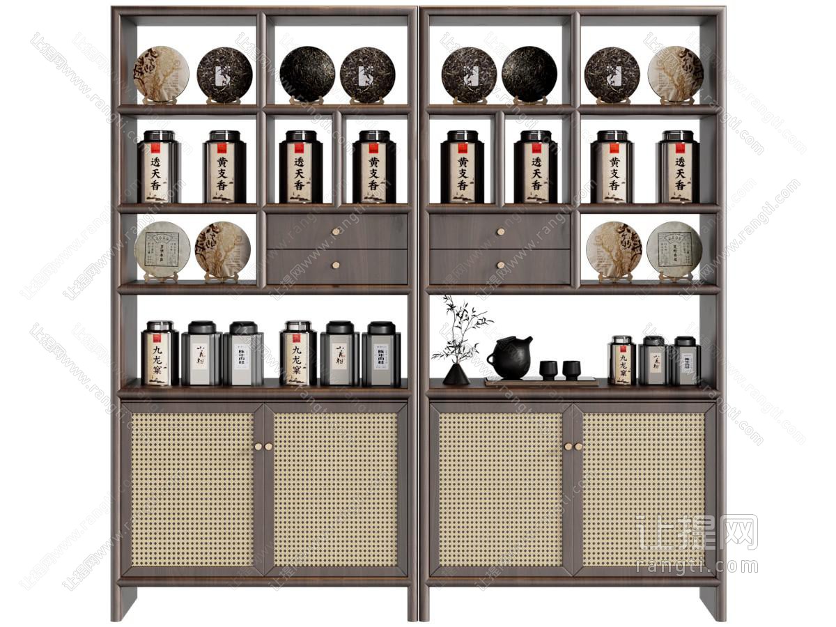 新中式中古茶柜