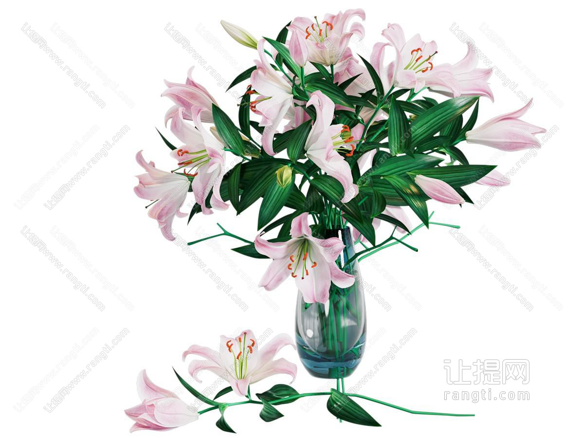现代花瓶花卉
