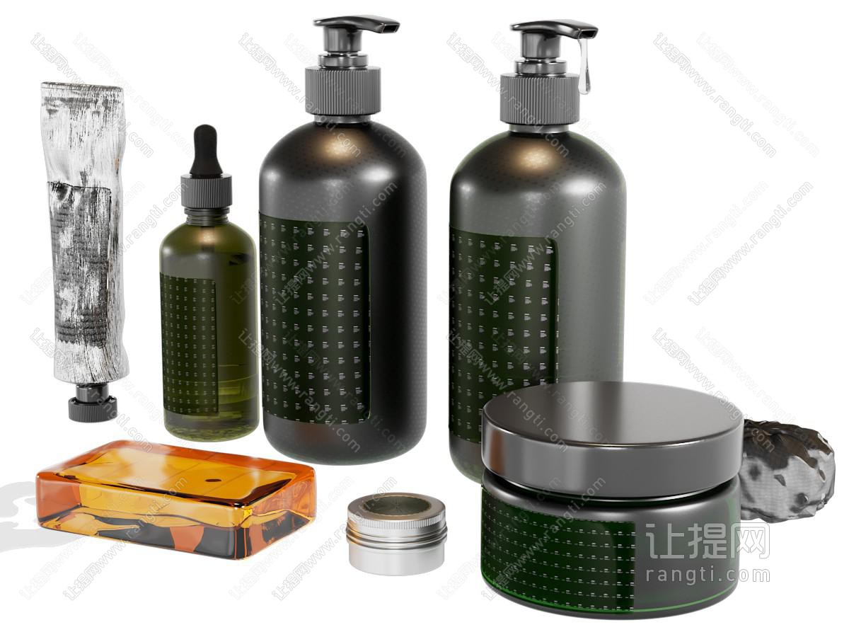 现代沐浴露 洗发水 洗护用品 卫浴小件