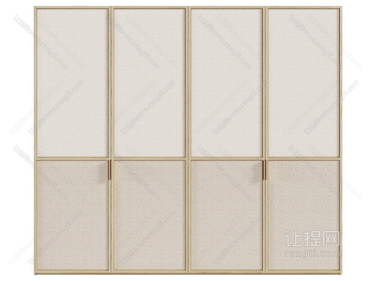 侘寂中古衣柜 成品衣柜 编织衣柜 编藤衣柜 储物柜