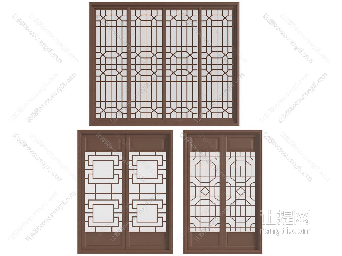 新中式中式窗