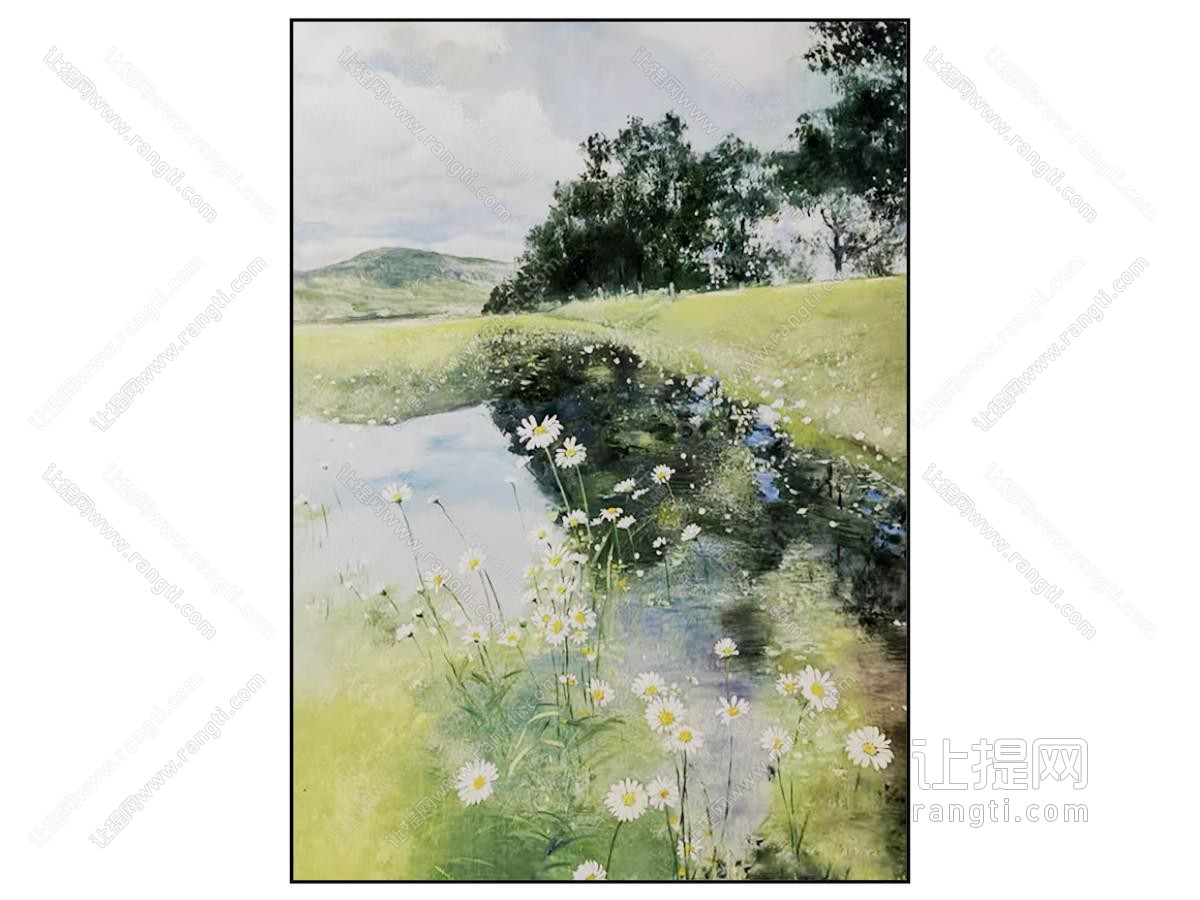 装饰画 油画 田野画