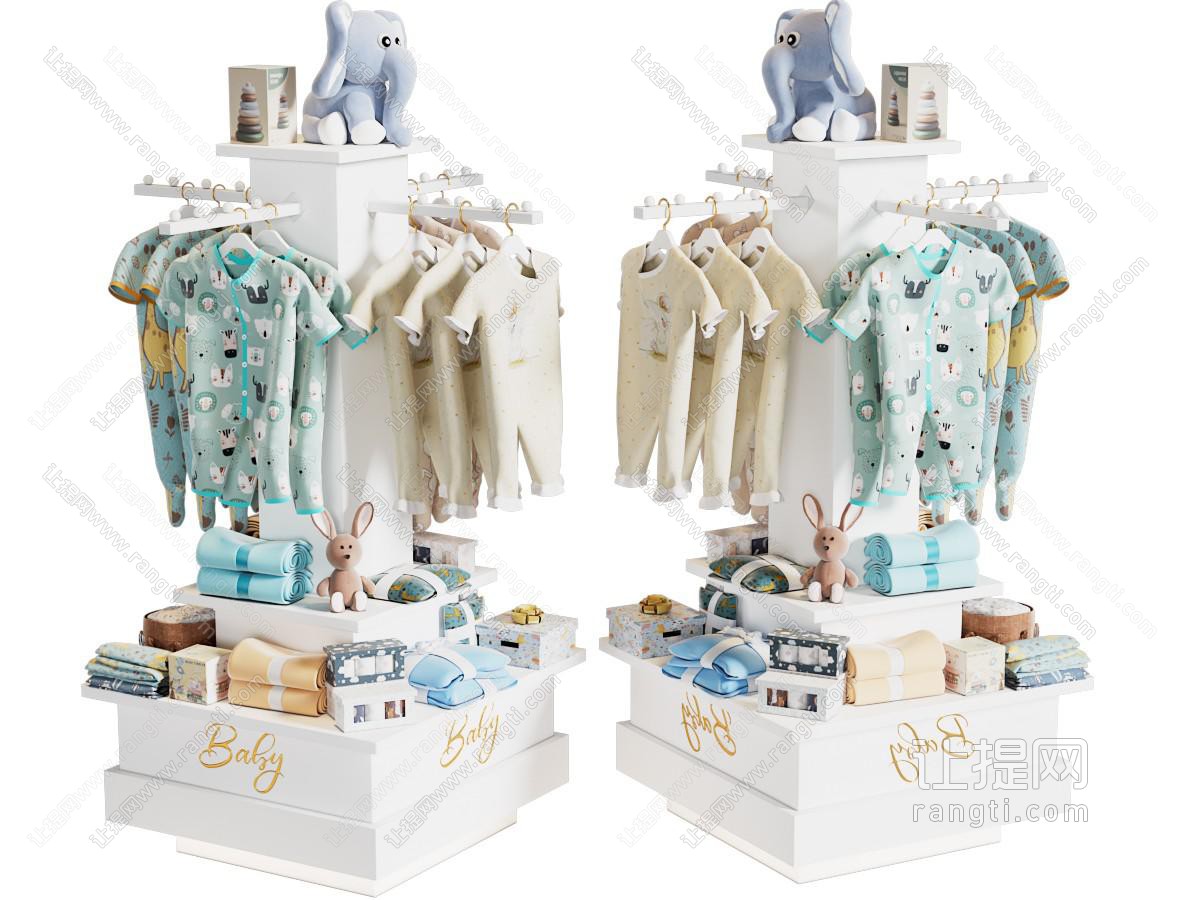 现代展具 展示台 儿童服装售货架