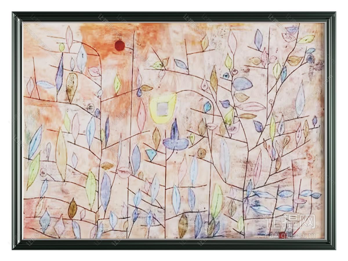 中古风装饰画 抽象画 简约画