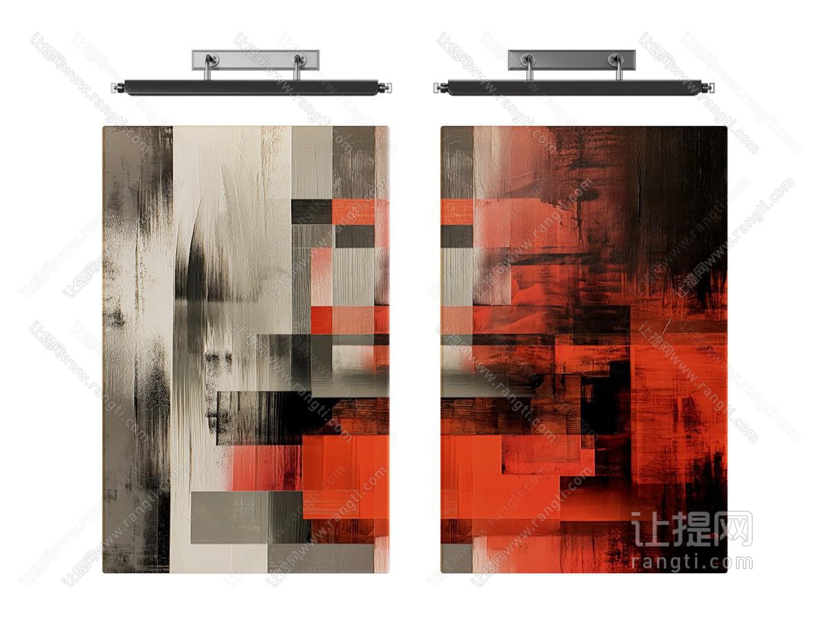 现代挂画 油画 抽象画 肌理画