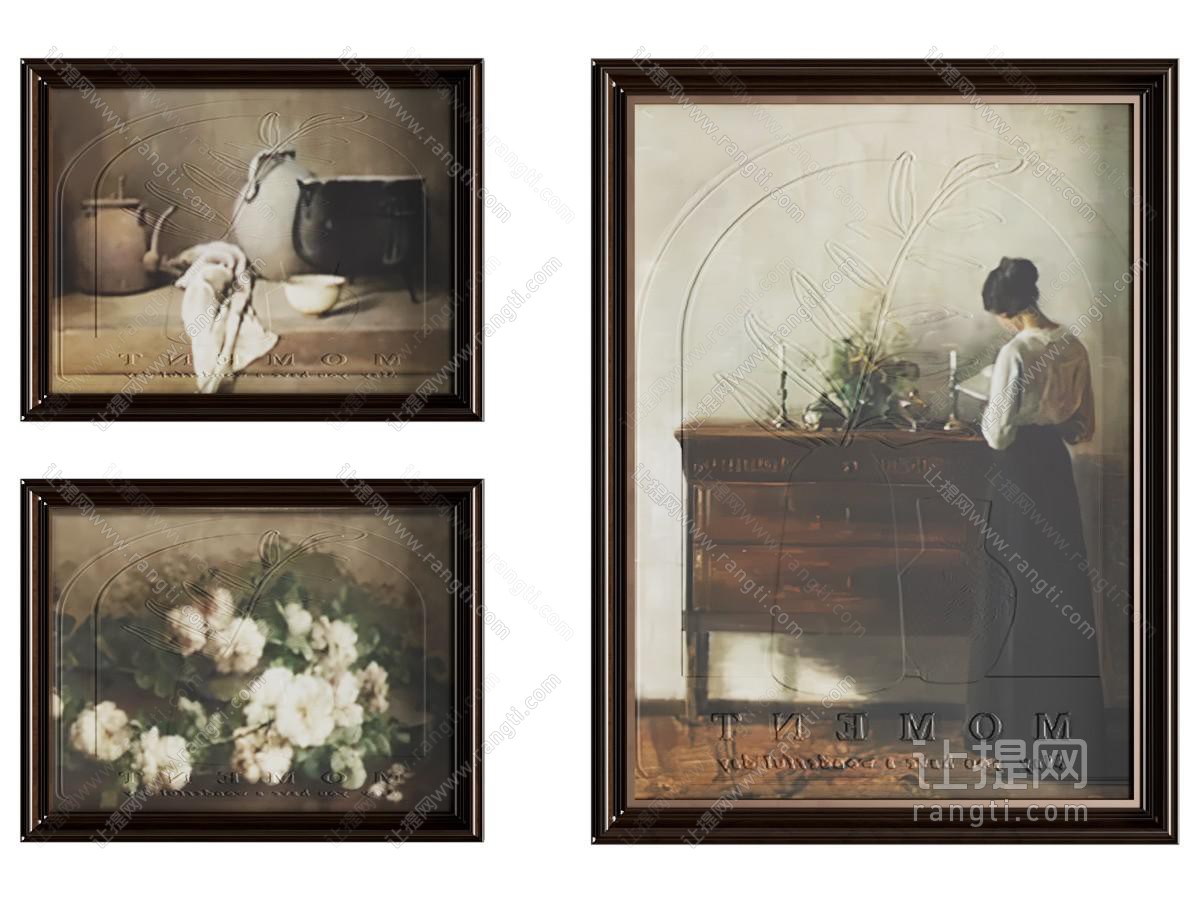 法式油画 装饰挂画 人物油画