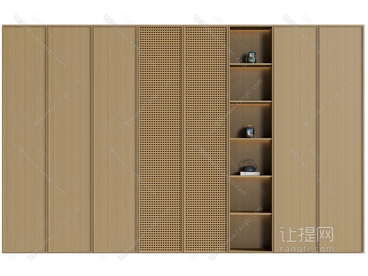 侘寂风中古风衣柜
