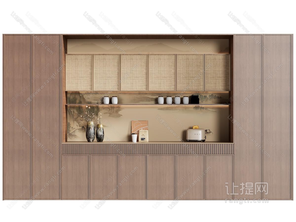 新中式侘寂风酒柜
