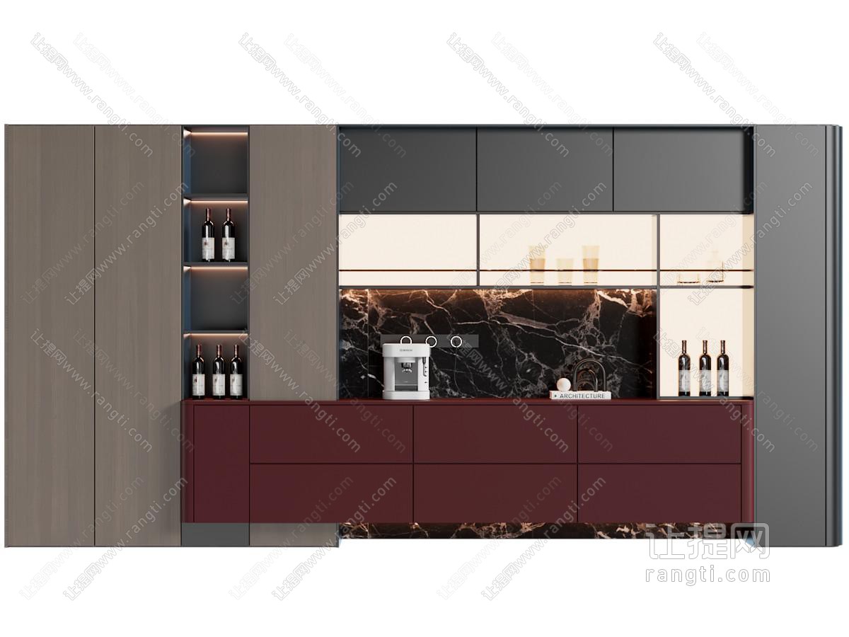 现代意式餐边柜 酒柜