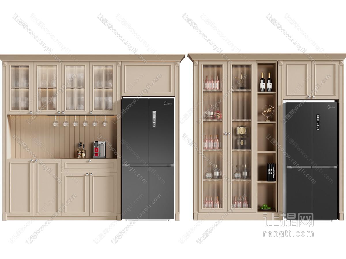 法式奶油酒柜