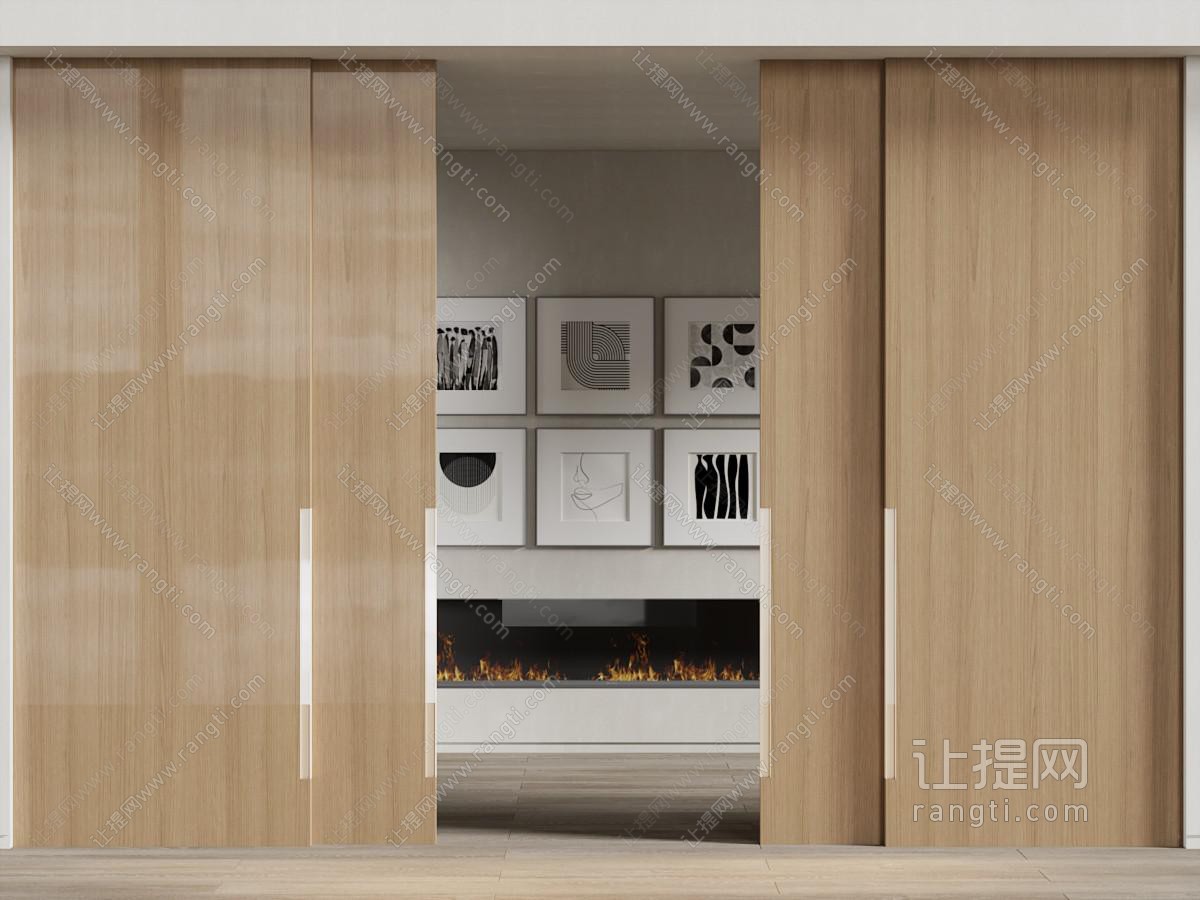 现代木质推拉门