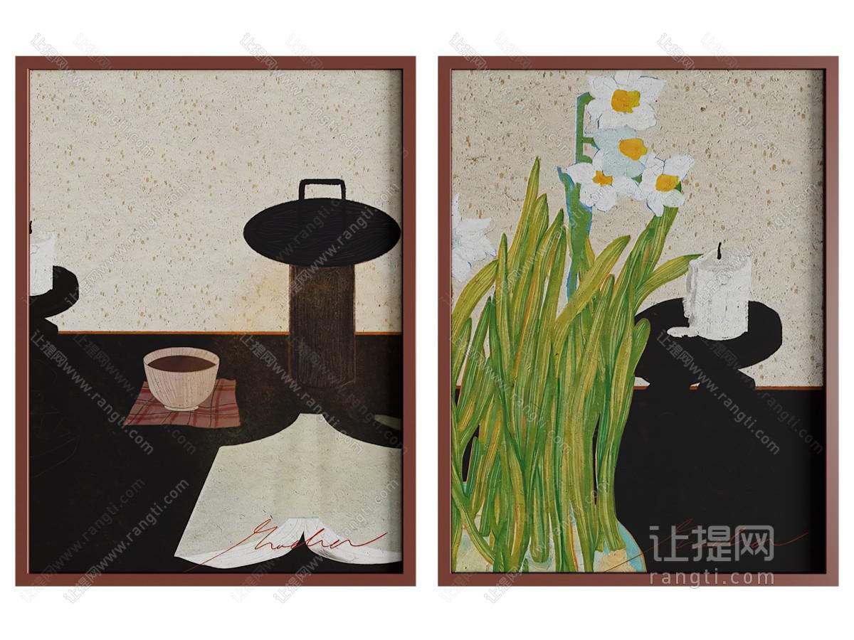 中古风挂画 装饰画