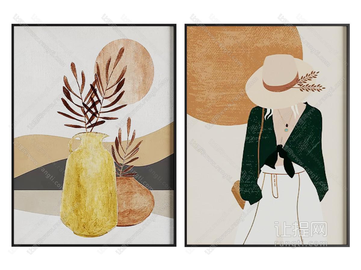奶油原木挂画 女孩房挂画 书房挂画 茶室挂画 客厅挂画