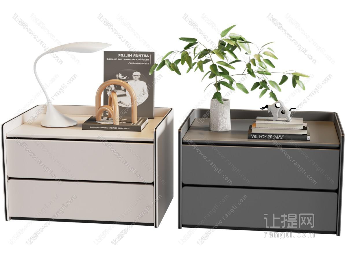 现代床头柜