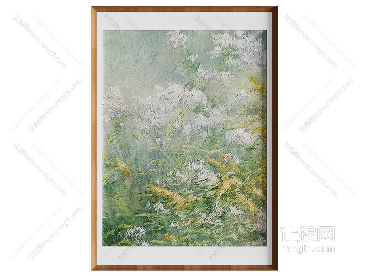 法式原木挂画 油画 肌理画 抽象画 画框 玄关挂画