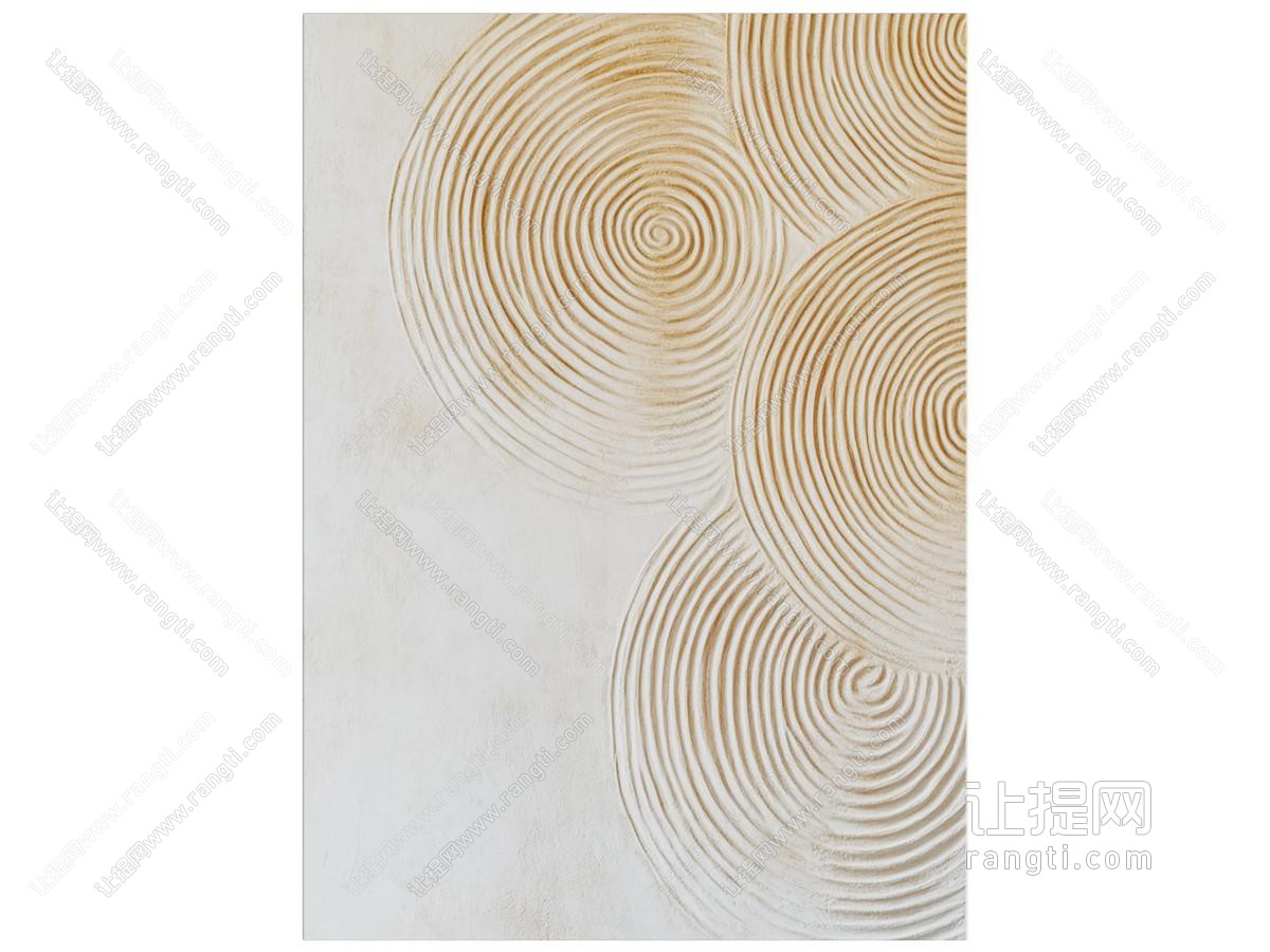 侘寂原木抽象挂画 肌理画 抽象画 立体画 挂画 油画