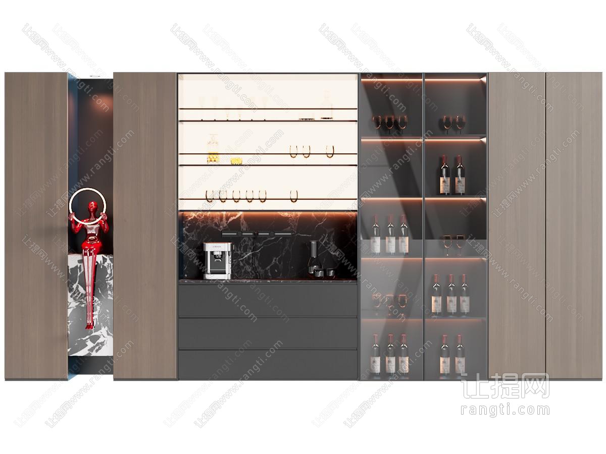 现代意式酒柜