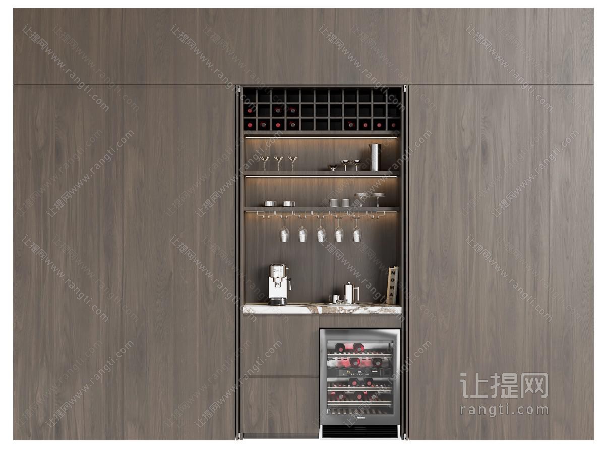现代意式酒柜