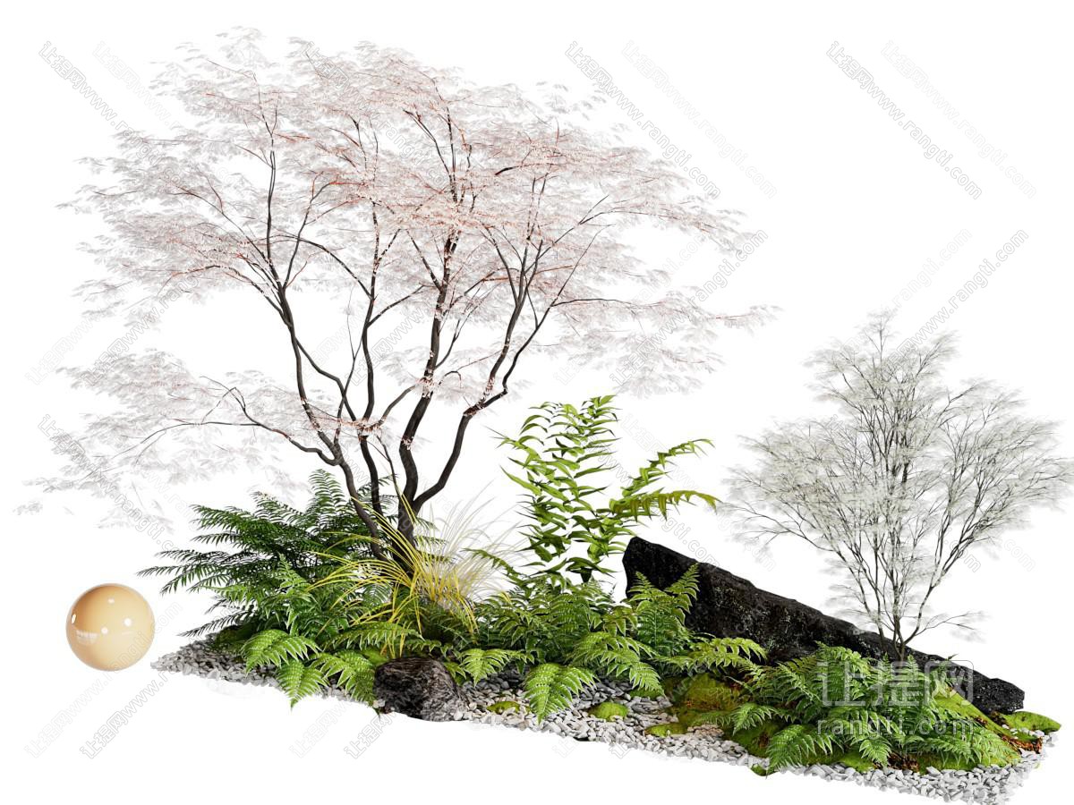 现代花草植物树木景观园艺小品