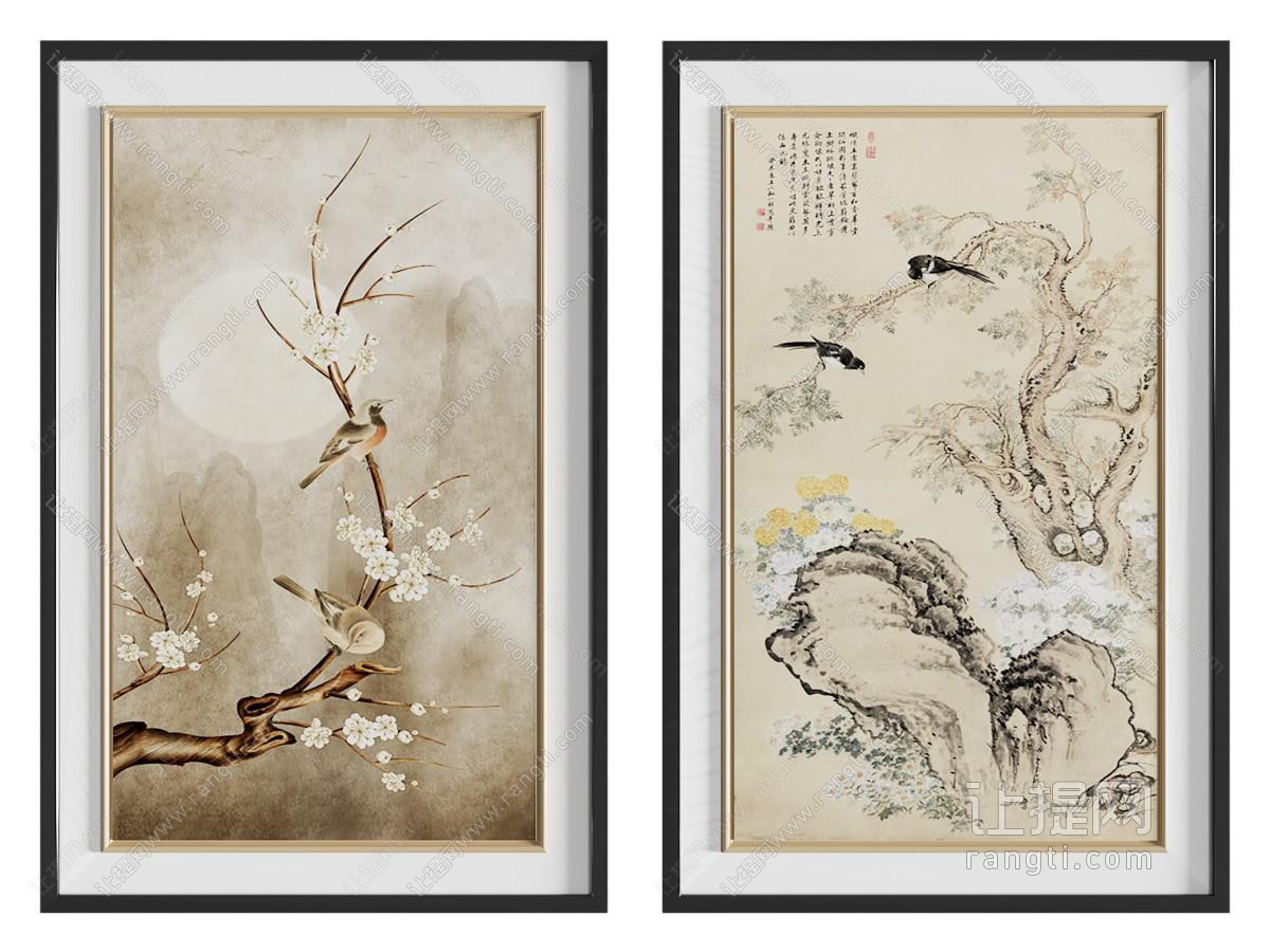 现代中国风国画典雅文化艺术