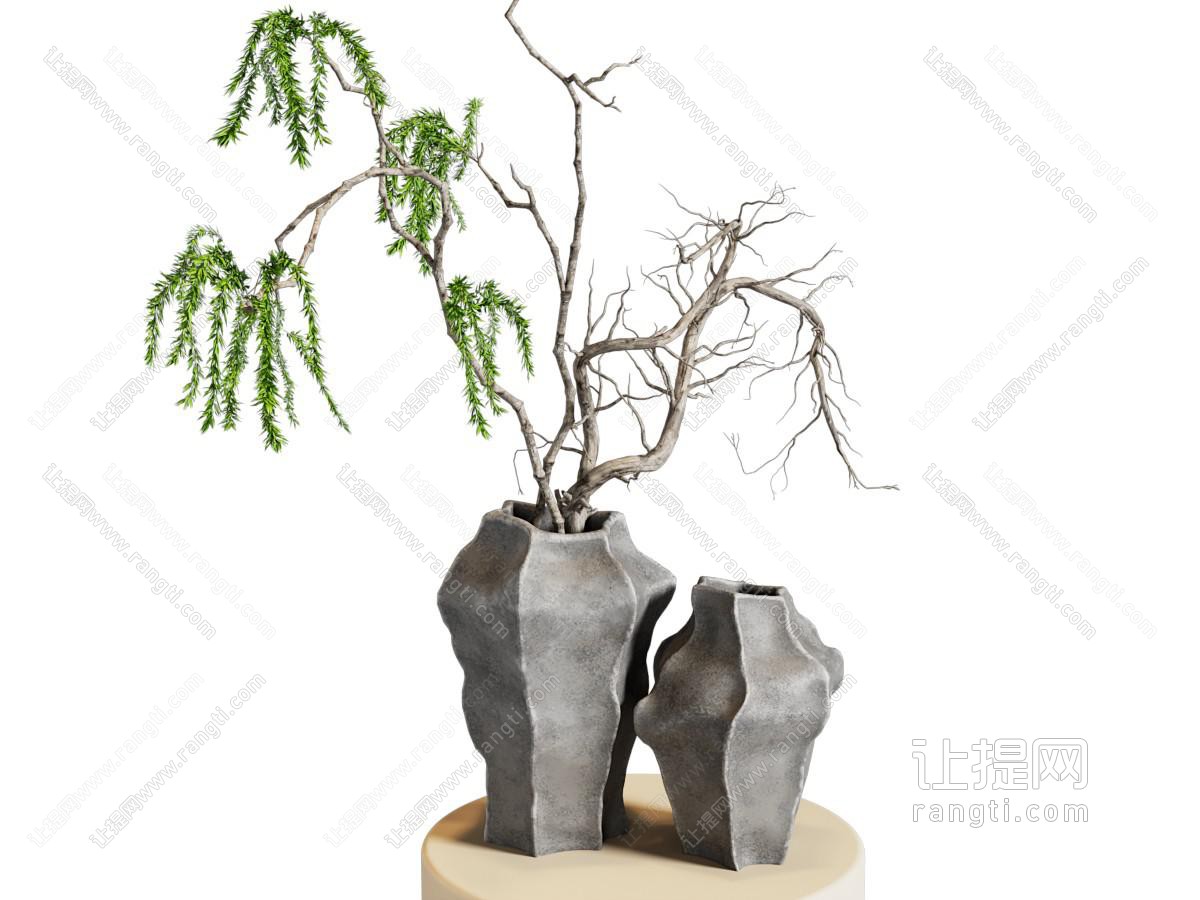现代中古风花瓶花艺