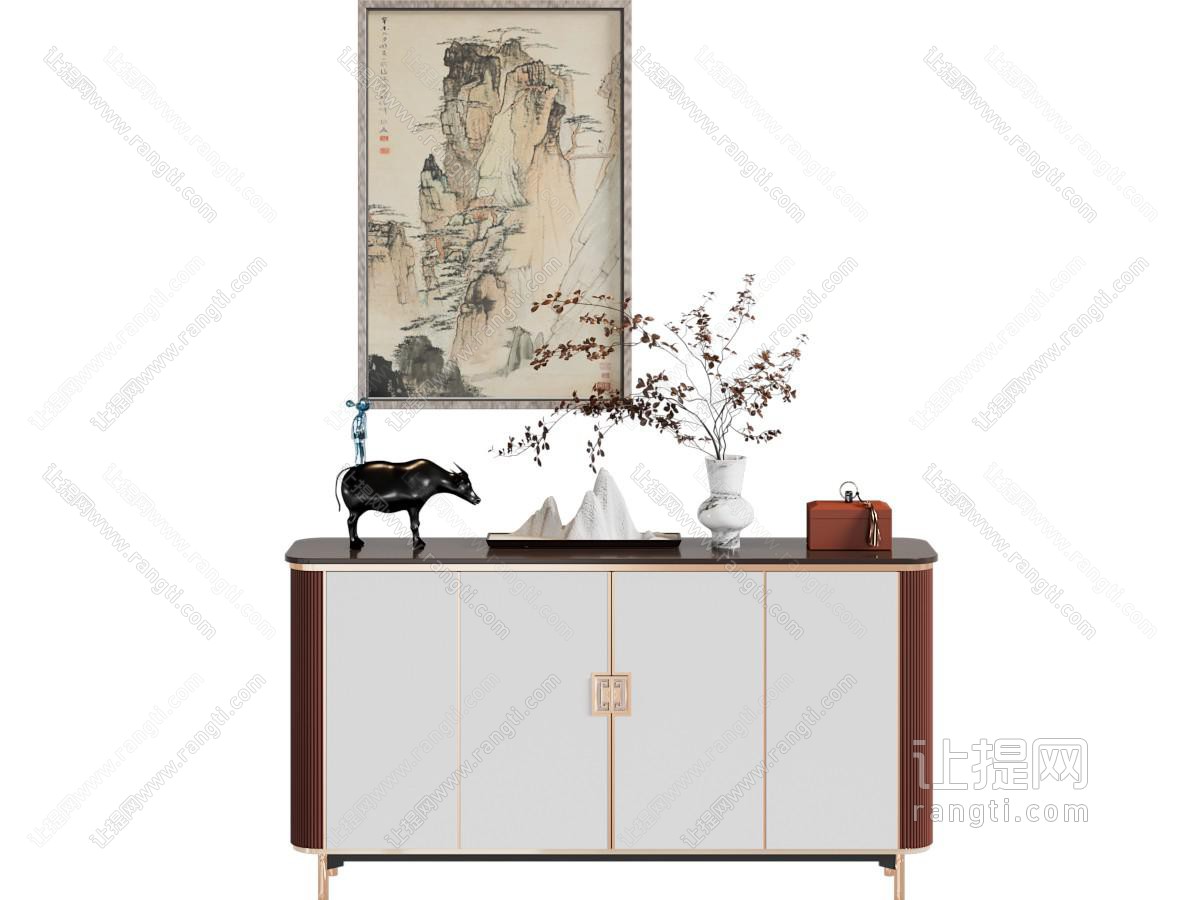 新中式玄关柜 边柜