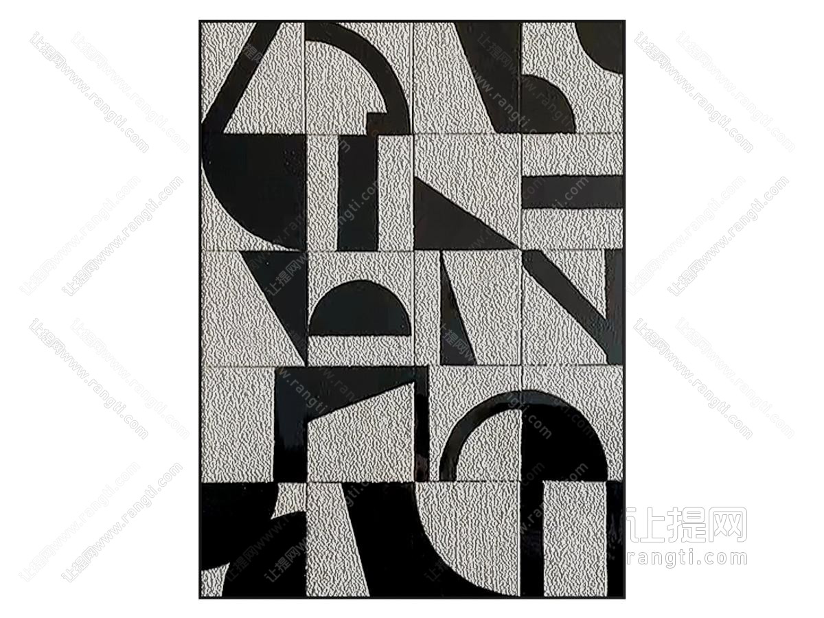 现代黑白装饰画
