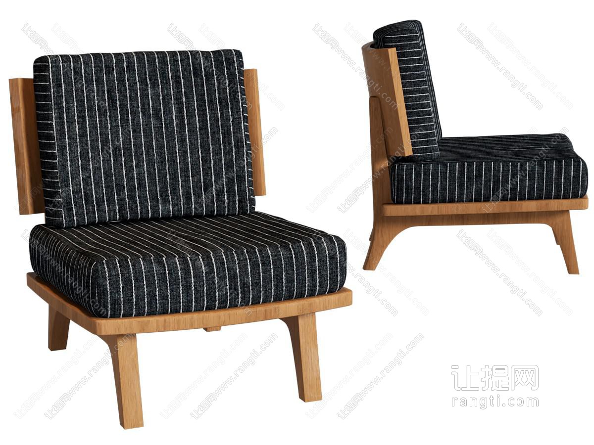 中古侘寂休闲椅