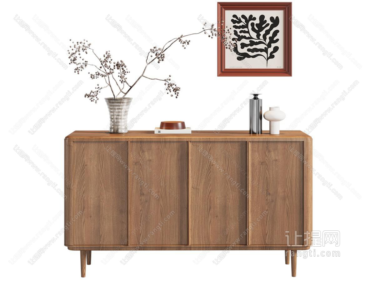 中古玄关柜 中古风玄关柜 端景柜 饰品摆件