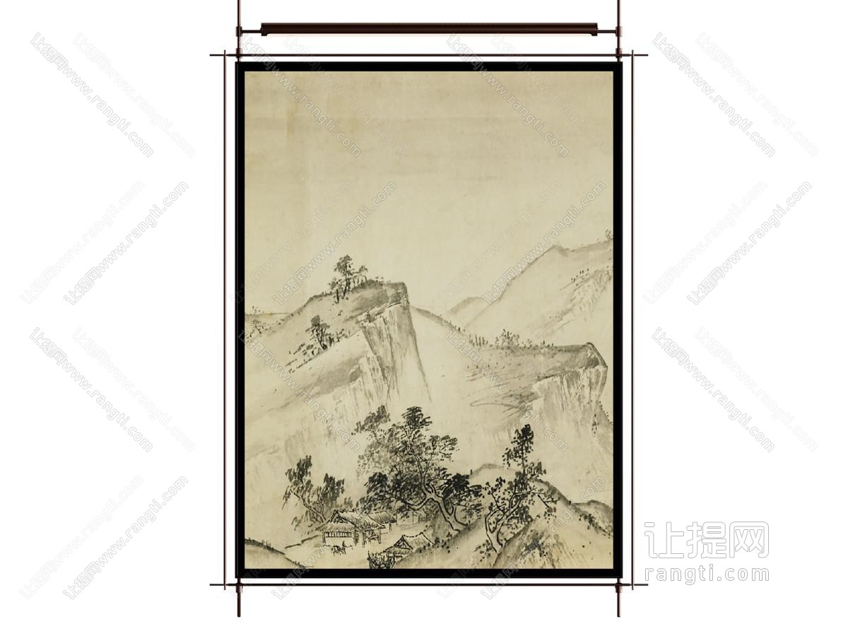 新中式挂画 抽象 黑白 字画