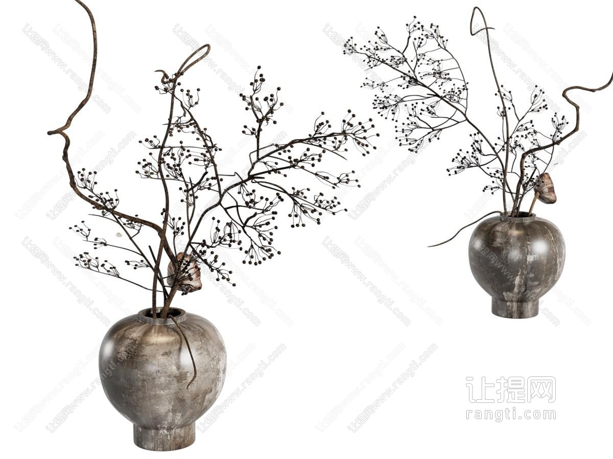 侘寂花瓶 花艺 插花 干枝