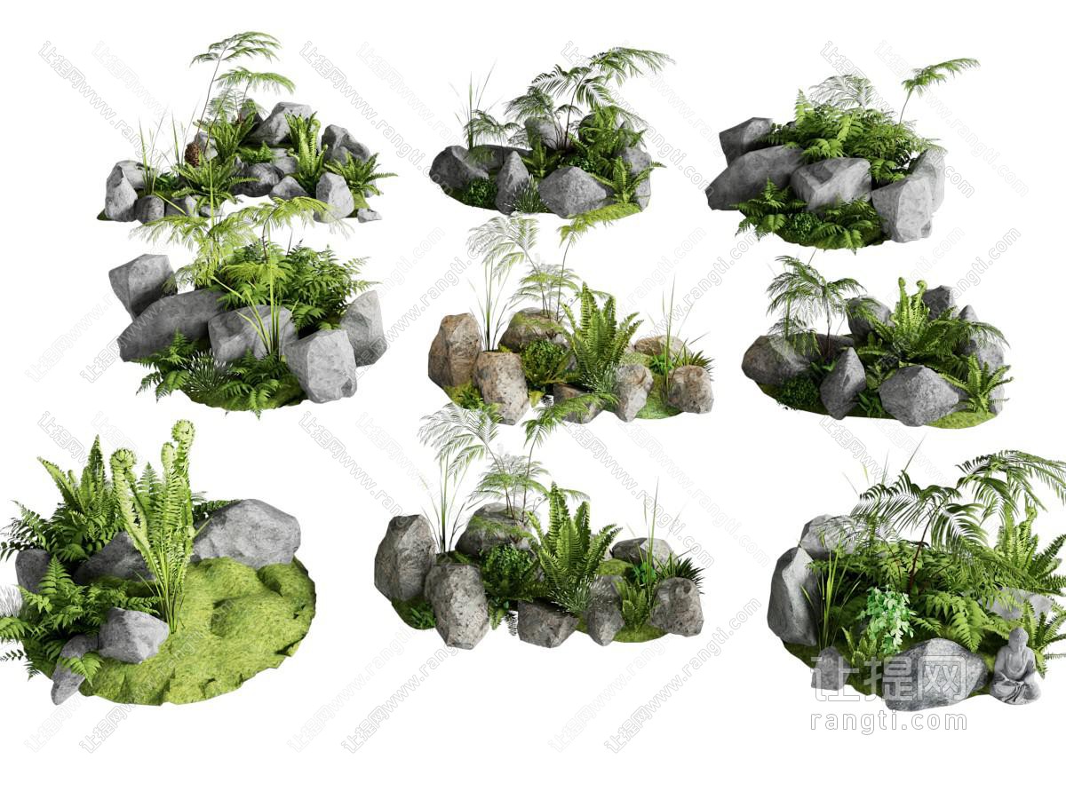 苔藓植物堆 绿植